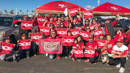 49ers fans tailgate before Falcons game