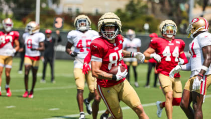 San Francisco 49ers offensive tackle Spencer Burford (74) takes