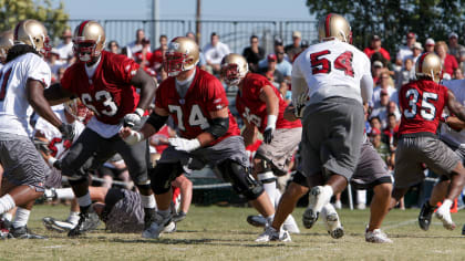 San Francisco 49ers tight end George Kittle (85) warms up during the  practice session prior to the NFC Championship at the SAP Performance  Center, Friday, Jan. 17, 2020, in Santa Clara, Calif. (