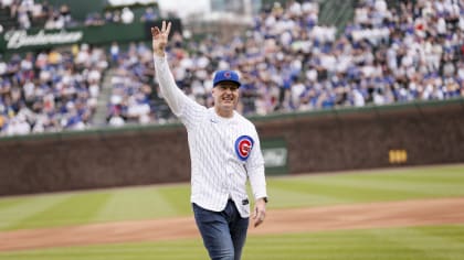 Pitch Perfect  Kerry Wood gets Matt Eberflus ready for first pitch