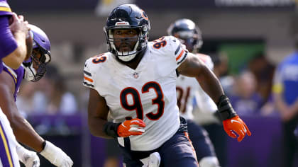 Chicago Bears defensive tackle Justin Jones (93) warms up prior to