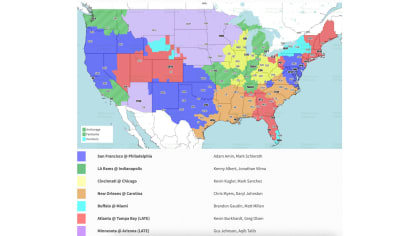 NFL Week 2 TV coverage maps