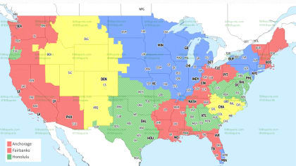 nfl week 1 tv coverage map 2022