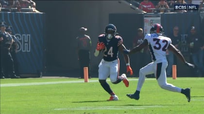 Chicago Bears' Cody Whitehair (65) leaps to congratulate teammate Khalil  Herbert on Herbert's touchdown against the Seattle Seahawks during the  second half of an NFL football game, Sunday, Dec. 26, 2021, in