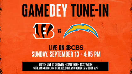 Cincinnati Bengals  How To Watch, Listen And Follow Week 1 versus the Los  Anglese Chargers