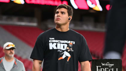 Cincinnati Bengals kicker Evan McPherson (2) runs off the field after an  NFL football game against the New York Jets, Sunday, Oct. 31, 2021, in East  Rutherford, N.J. (AP Photo/Adam Hunger Stock