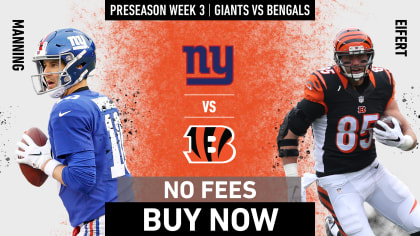 Gameday Info: Giants at Bengals