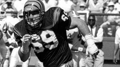 Defensive lineman Tim Krumrie of the Cincinnati Bengals looks on