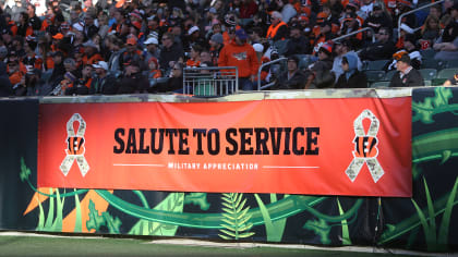 Guardsmen attend Bengals game as part of Veteran's Day celebration