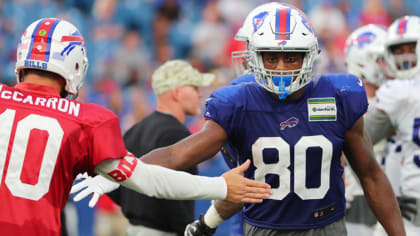 Batavia Daily News - A good look at the red helmet Josh Allen wore while  running out onto the field before Friday's #Bills practice. The team will  not wear the helmet this