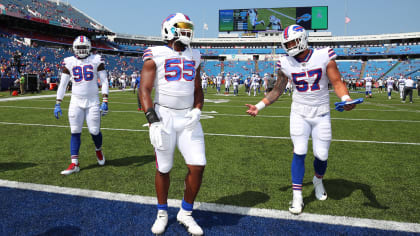 Buffalo Bills defensive end Boogie Basham (55) stands on the