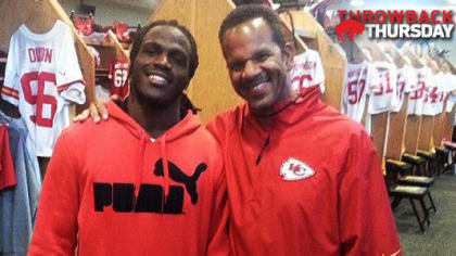 Andre Reed wearing new colors as a KC coach