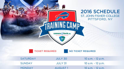 Bills Release Training Camp Schedule 