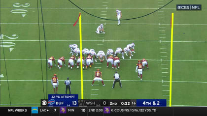 Buffalo Bills kicker Tyler Bass' last-second FG attempt before half misses  by wide margin