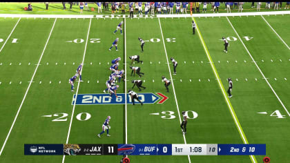 Buffalo Bills running back James Cook darts downfield for 34-yard