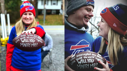 Diehard Cleveland Browns fans tie the knot while tailgating