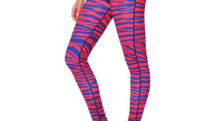 Pink and Your Color Tiger Stripe Pattern Leggings
