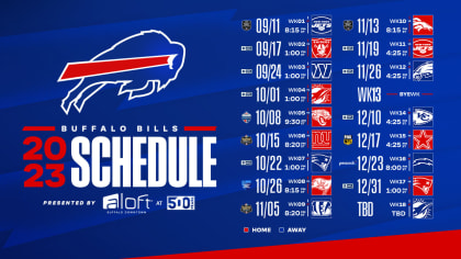 2023 Buffalo Bills Schedule: Full Listing of Dates, Times and TV