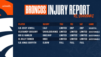 Broncos ILB Josey Jewell, S Caden Sterns out vs. Chargers – Greeley Tribune