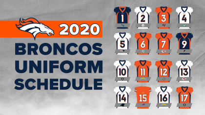 Broncos announce 2023 jersey schedule