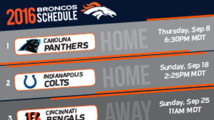 First impressions: Denver Broncos' 2016-17 regular season schedule released