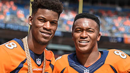 Jimmy Butler shows off absurd collection of Broncos jerseys