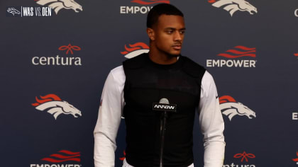 Denver Broncos defensive back Patrick Surtain II flashes his speed