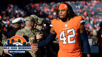 Denver Broncos inside linebacker Baron Browning (56) against the Detroit  Lions in the first half of an NFL football game Sunday, Dec 12, 2021, in  Denver. (AP Photo/Bart Young Stock Photo - Alamy