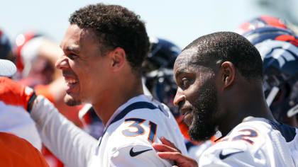 Denver Broncos safety P.J. Locke (6) plays against the Tennessee Titans  during the first half of an NFL football game Sunday, Nov. 13, 2022, in  Nashville, Tenn. (AP Photo/Mark Zaleski Stock Photo - Alamy