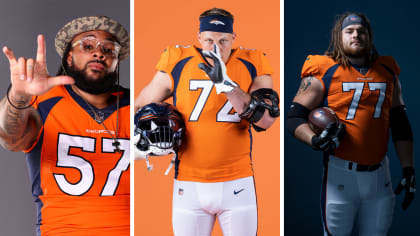 Denver Broncos guard Quinn Meinerz (77) takes part in drills during a  mandatory NFL football minicamp at the Broncos' headquarters Tuesday, June  13, 2023, in Centennial, Colo. (AP Photo/David Zalubowski Stock Photo -  Alamy