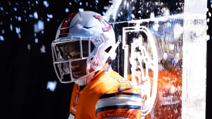 Photos: A closer look at the Broncos' 'Snowcapped' white alternate helmet