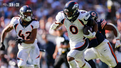 Denver Broncos safety Delarrin Turner-Yell (32) celebrates against the  Washington Commanders of an NFL football game Sunday September 17, 2023, in  Denver. (AP Photo/Bart Young Stock Photo - Alamy