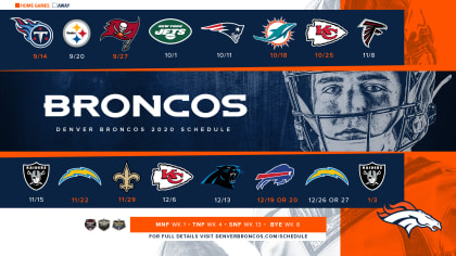 Denver Broncos 2015 schedule: Opponents finalized - Mile High Report