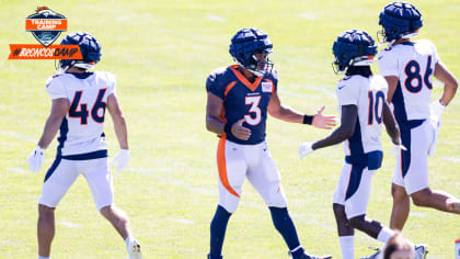 Denver Broncos linebacker Drew Sanders (41) runs against the Los