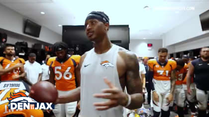 Locker Room Celebration Following Victory Over Jaguars