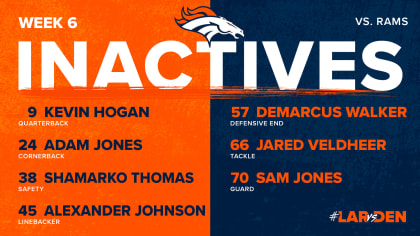 Broncos Rams inactives