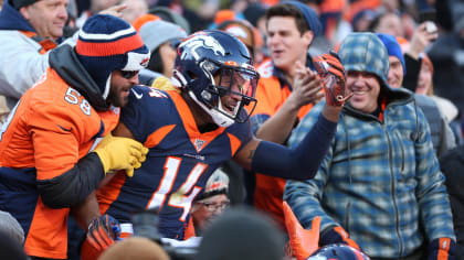 A teary-eyed Terrell Davis receives his gold jacket. “I'm a Hall of Famer  now.” – The Denver Post