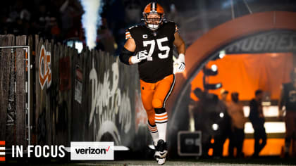 AFC running back Nick Chubb of the Cleveland Browns competes in the  Dodgeball Event at the 2022 Pro Bowl Skills Showdown, Wednesday, February  2, 2022, in Las Vegas. The event will be