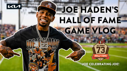 Joe celebrating Joe  Joe Haden's Joe Thomas HOF vlog