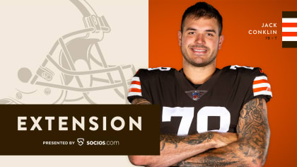 Jack Conklin Cleveland Browns Player-Issued #78 Silver