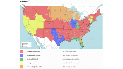 NFL Week 3 broadcast maps