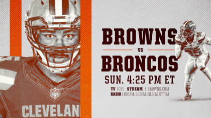 Cleveland Browns vs. Denver Broncos: How to watch, listen, stream,  announcers and more