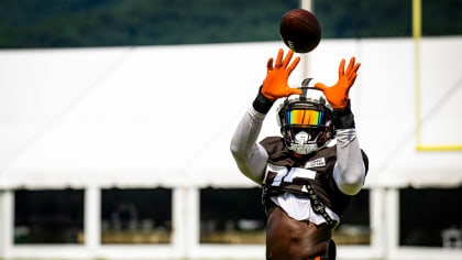 tight end Harrison Bryant of the Cleveland Browns catches the ball