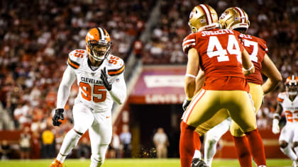 Cleveland Browns defensive coordinator Joe Woods stands on the field prior  to the start of an NFL football game against the Tampa Bay Buccaneers,  Sunday, Nov. 27, 2022, in Cleveland. (AP Photo/Kirk