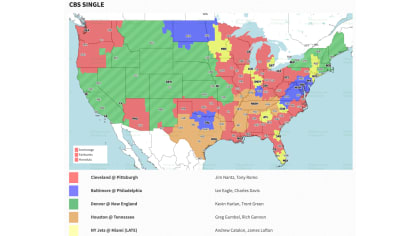 NFL Week 4 TV coverage maps