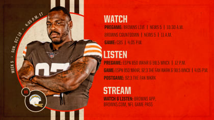 Cleveland Browns vs. Los Angeles Chargers FREE LIVE STREAM (10/10/21):  Watch NFL, Week 5 online