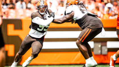 Jeremiah Owusu-Koramoah speaking with the media following the preseason win  in Jacksonville, Our rookies showcased their talents in Jacksonville and  JOK exemplifies the work they put in each day. #Browns