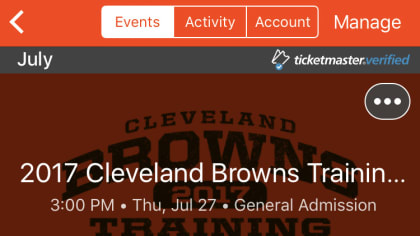 Browns Mobile Ticketing Information