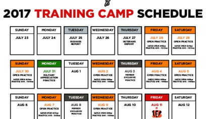 Buccaneers' 2017 Training Camp Schedule