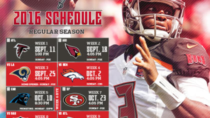 Tampa Bay Buccaneers on X: The #Bucs 2016 Schedule is HERE